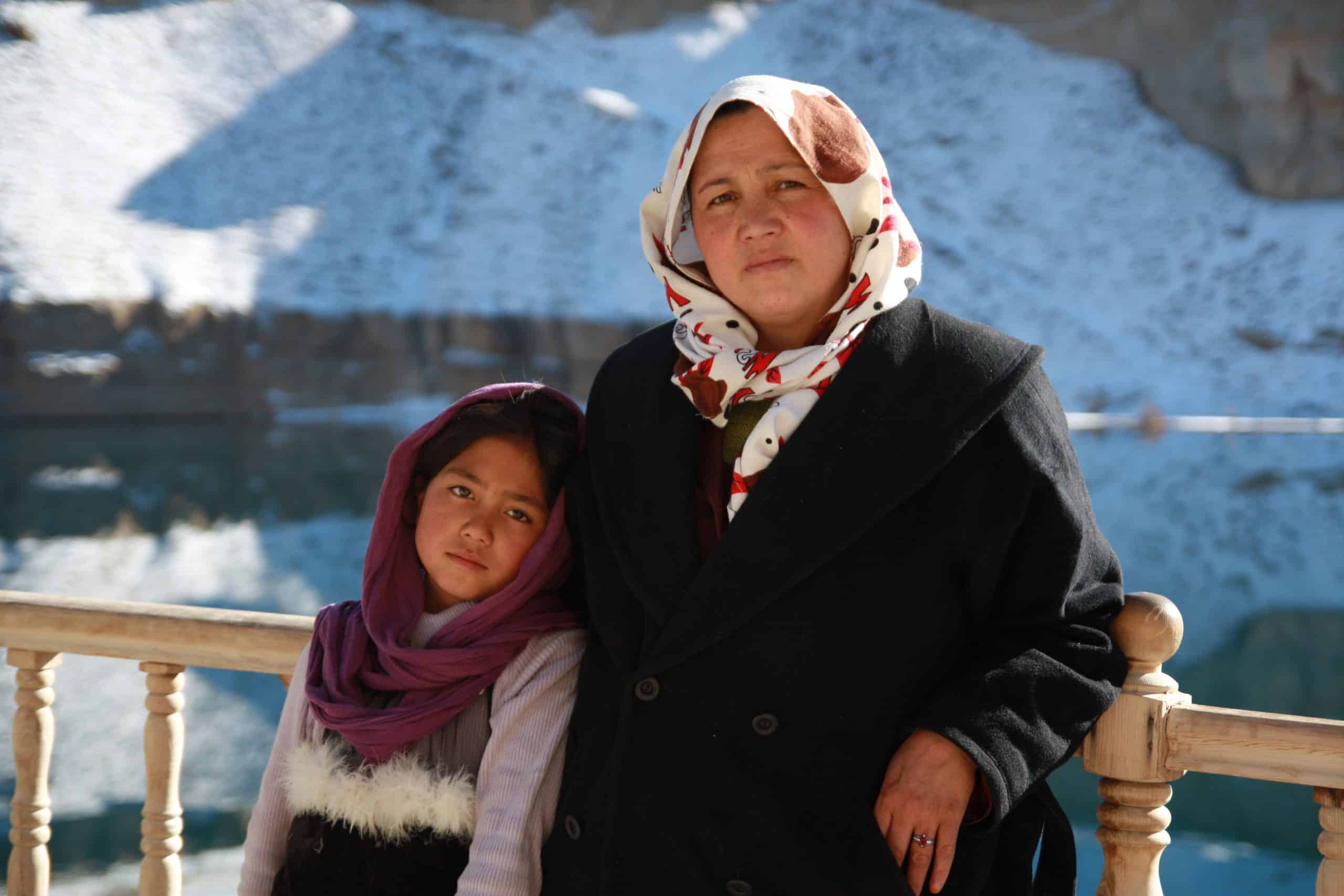 Uzra, who learned to read through Islamic Relief's education programme for women in Afghanistan, and her daughter Mahnaz